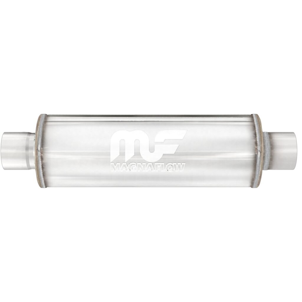 MagnaFlow 4 x 14 in. Round Straight-Through Performance Muffler, 2.5 in. Inlet/Outlet