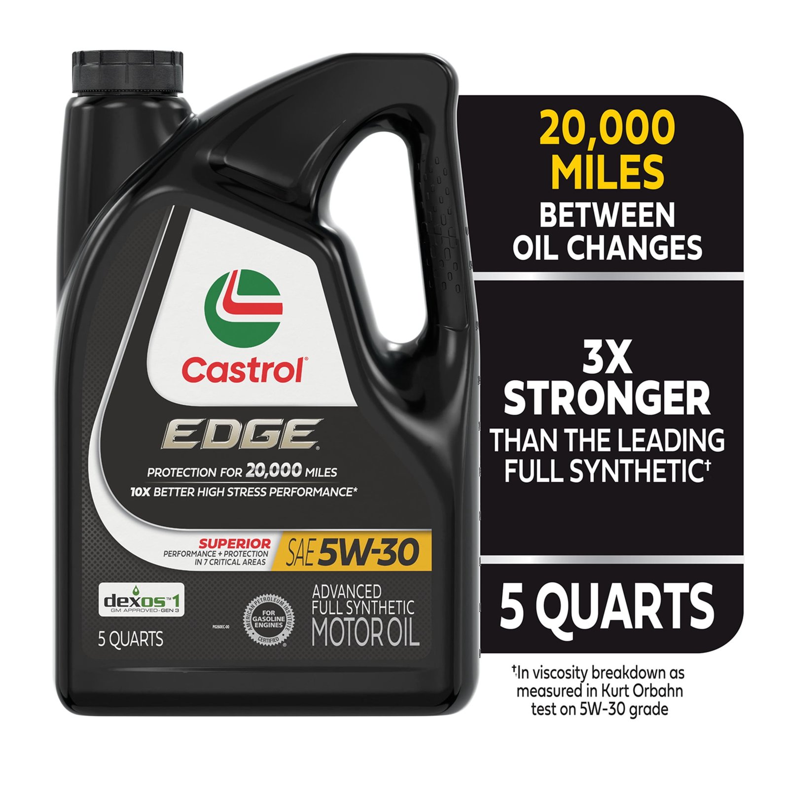 Castrol EDGE Advanced Full Synthetic Motor Oil 5W-30, 5 Quart – view 3