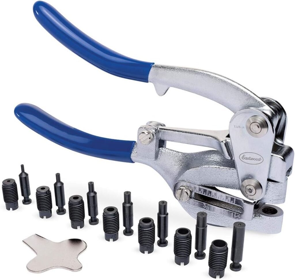 Eastwood 14 Gauge Classic Sheet Metal Hand Punch with 7 Dies