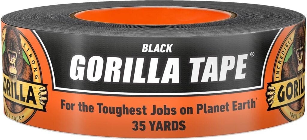 Gorilla Tape Heavy Duty Black Duct Tape, 1.88 in x 35 yd