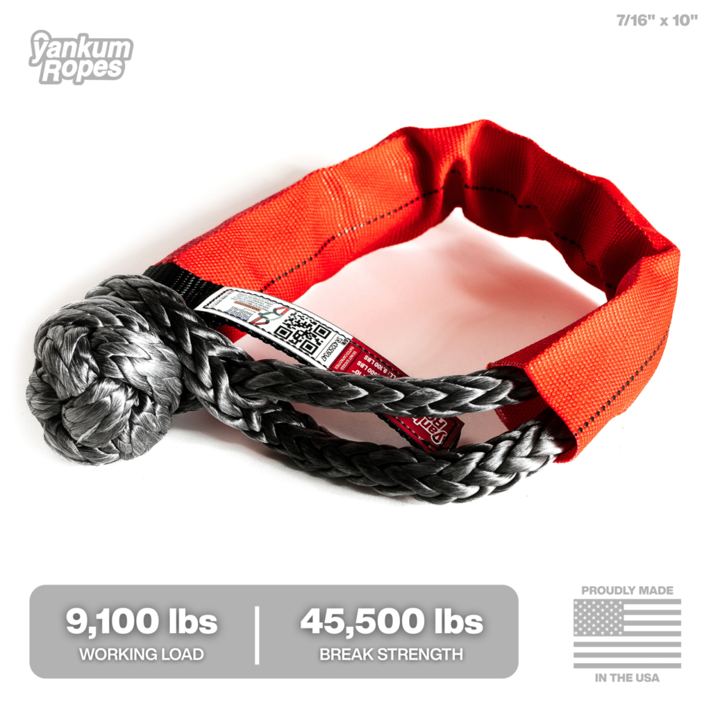 Yankum Ropes 7/16 in. Soft Shackle, Red Sleeve