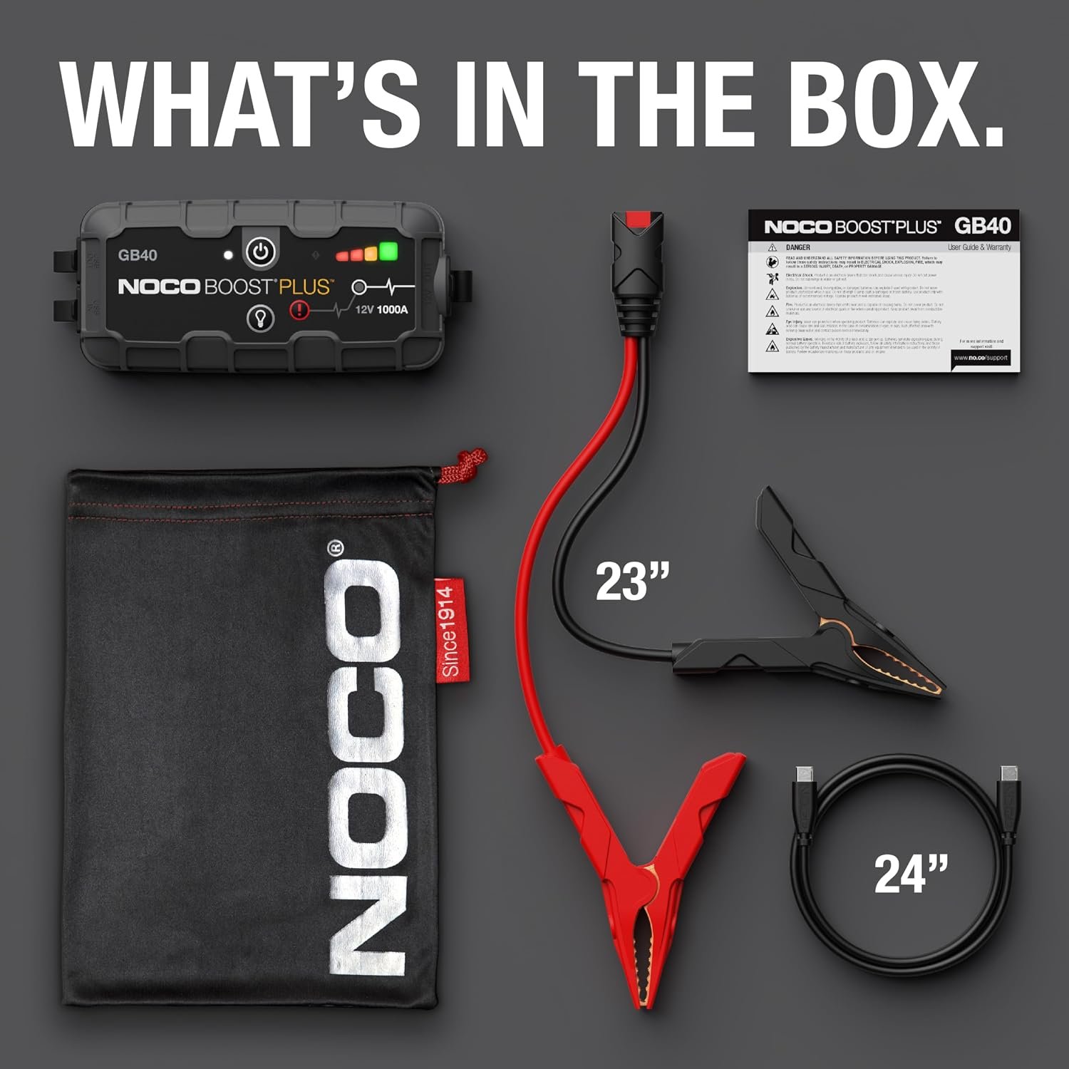 NOCO Boost Plus GB40 1000A 12V UltraSafe Lithium Jump Starter – view 2