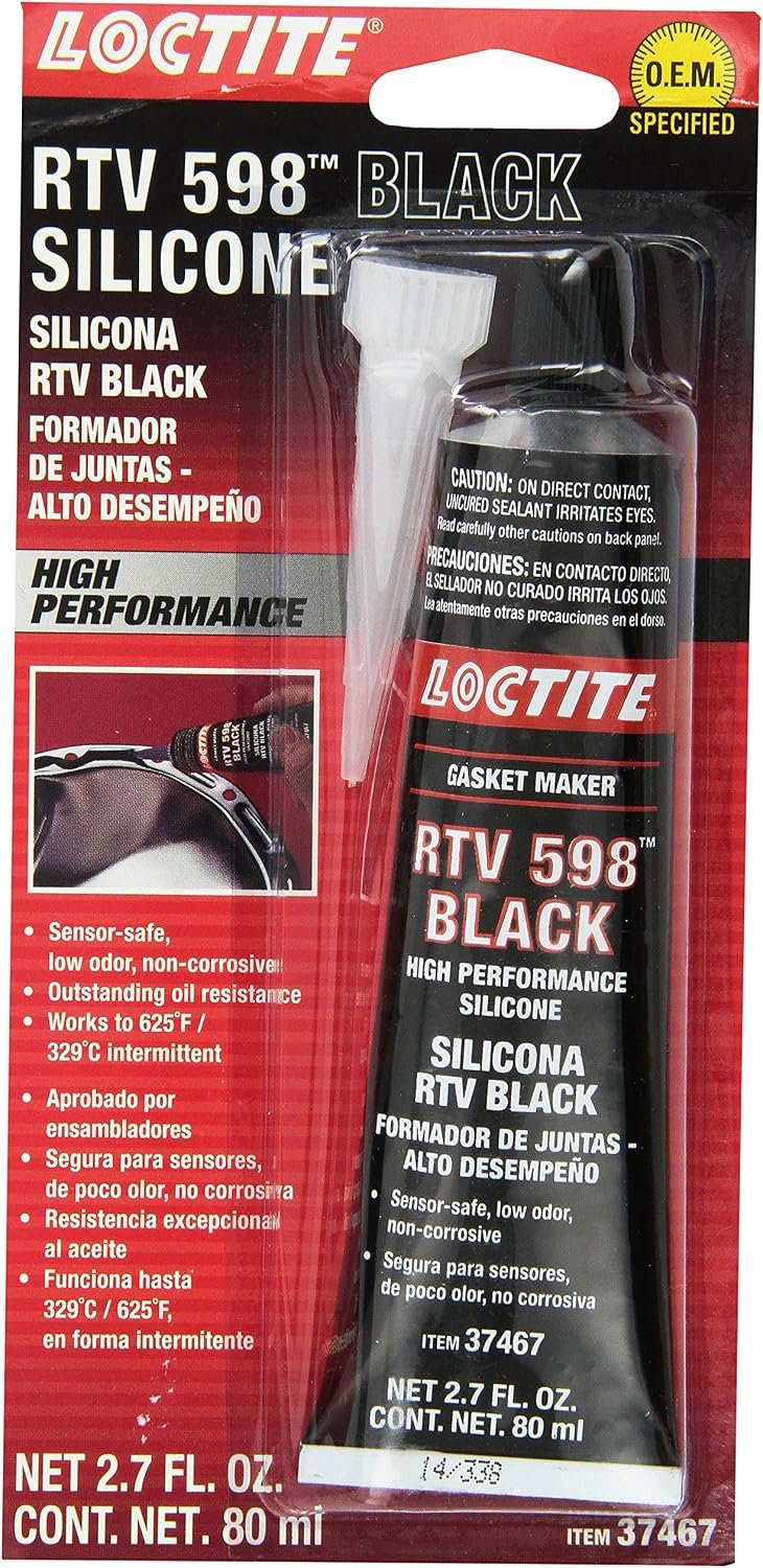 Loctite SI 598 Black RTV Silicone Gasket Maker, 80 ml Tube