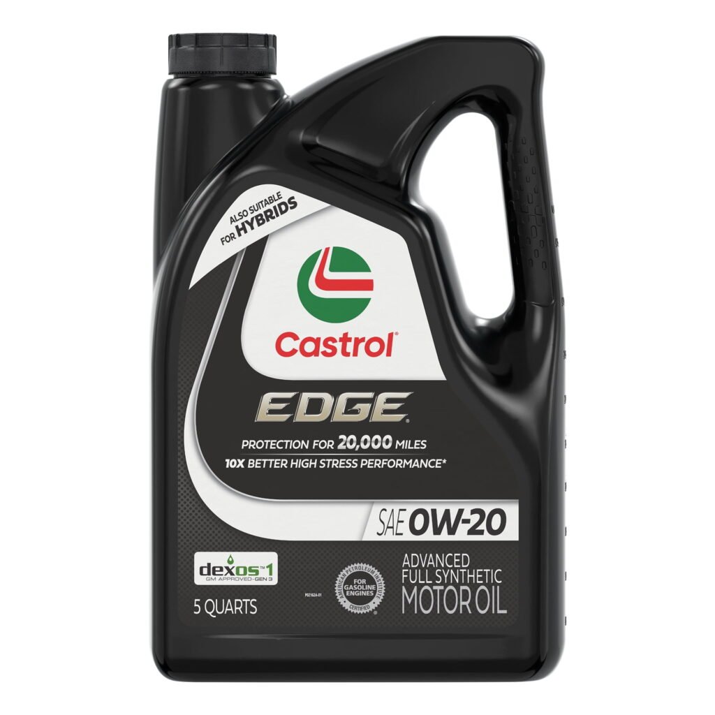Castrol EDGE Advanced Full Synthetic Motor Oil 0W-20, 5 Quart