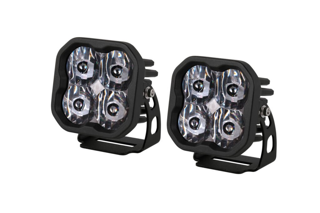 Diode Dynamics SS3 Pro White SAE Driving LED Pod Pair (Amber Backlight)