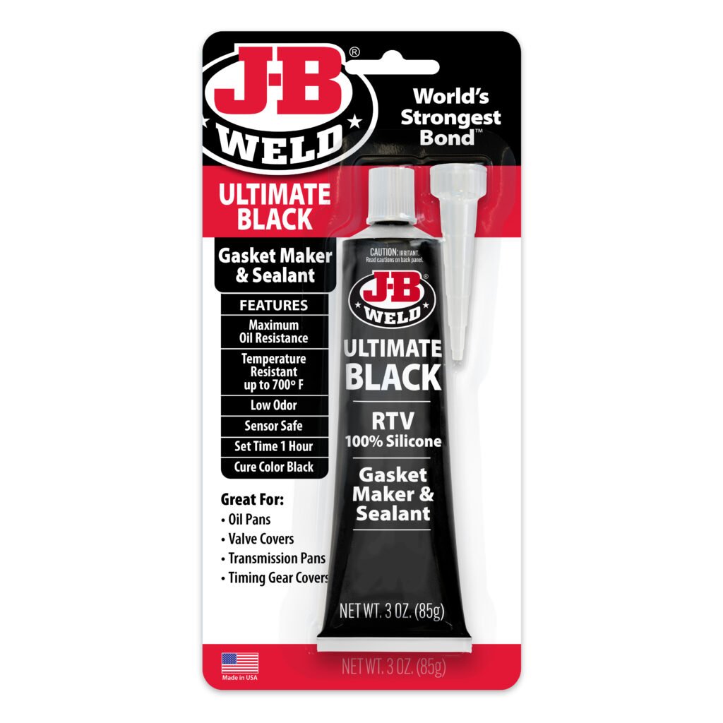 J-B Weld Ultimate Black RTV Silicone Gasket Maker & Sealant, 3 oz