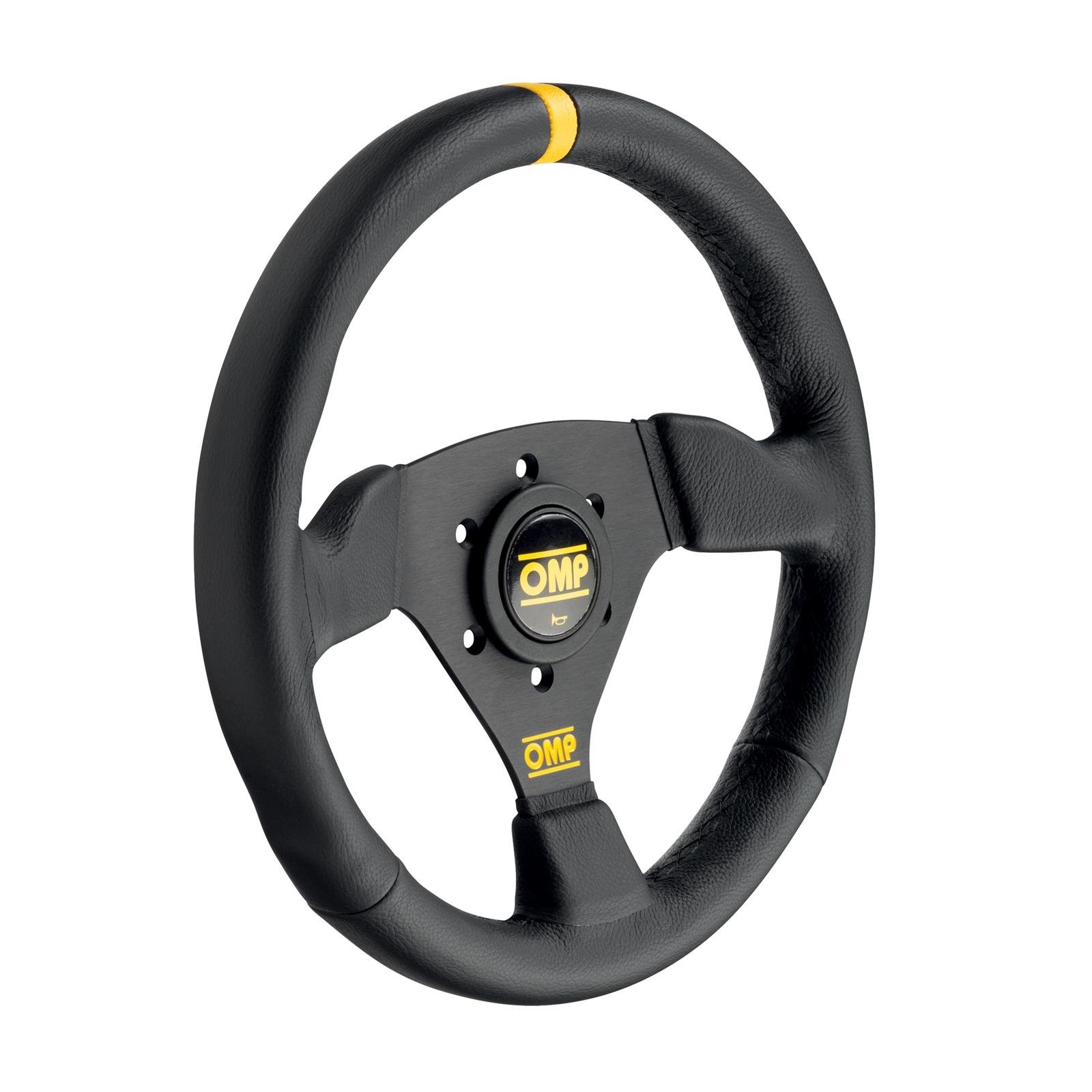 OMP Trecento 300 mm Flat Suede Steering Wheel - Black – view 2